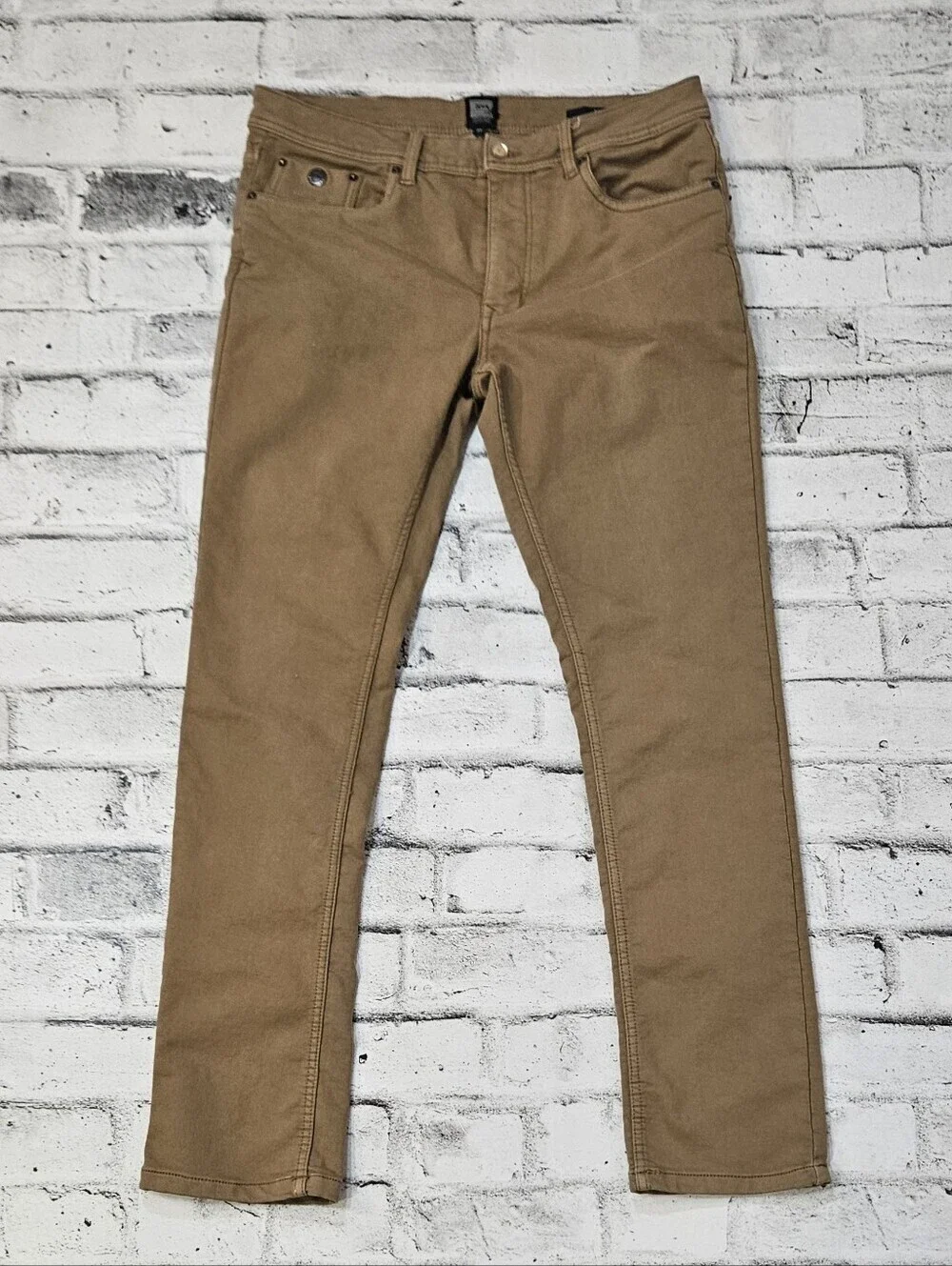 Point Zero Tan Slim Straight Jeans Men’s 33 Stretch Denim Pants